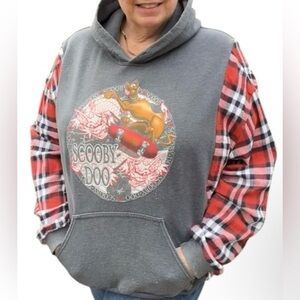 Scooby Doo Upcycled Ladies Hoodie........One Size Fits Most (S-3XL) Oversized